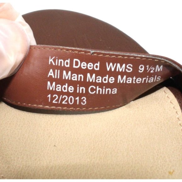 Unlisted by Kenneth Cole Womens Size 9.5M Kind Deed Luggage Brown Strappy Sandal - Picture 12 of 13